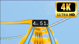 5Minute Roller Coaster Thrill  Timer Countdown  No Sound 4K Art TV Screensaver background [upl. by Adnowat967]