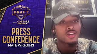 Cornerback Nate Wiggins Introductory Presser  Baltimore Ravens [upl. by Ahsasal]