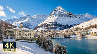 St Moritz Switzerland 🇨🇭 4K Winter Walking Tour 2024 [upl. by Undis688]