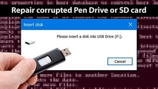 How To Fix Corrupted USB Drive Or SD Card In Windows Computer [upl. by Asilla]