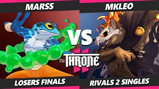 The Throne 2 LOSERS FINALS  Marss Ranno Vs MkLeo Forsburn Rivals of Aether 2  RoA2 [upl. by Oira737]