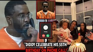 P Diddy make a birthday PHONE CALL to his kids from PRISON [upl. by Noseaj]