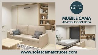 Mueble con Cama y Sofá  Transforma tu Estudio o pequeño apartamento con muebles de calidad [upl. by Zoi]