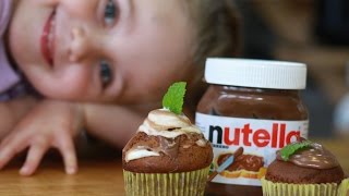 Domowy Przepis na babeczki czekoladowe z nutellą Nutella mufin [upl. by Husha]