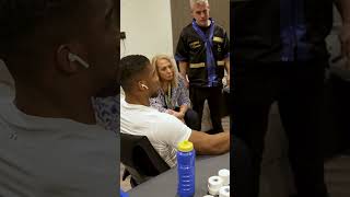 Anthony Joshua Wraps Hands For Otto Wallin Fight 🤛 [upl. by Uriisa]