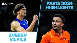 Intense Alexander Zverev vs Arthur Fils Match  Paris 2024 Highlights [upl. by Rolyak801]