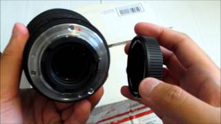 Unboxing of the Sigma 1850 f28 EX DG Macro lens [upl. by Ciapha933]