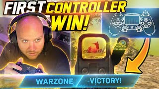 FIRST WIN WITH A CONTROLLER ON WARZONE Ft Crowder DougisRaw amp HusKerrs [upl. by Simah469]