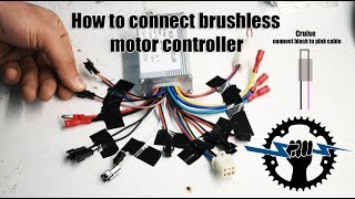 How to connect brushless motor controller wires 250W 36V Wire assemblies [upl. by Ameehs]