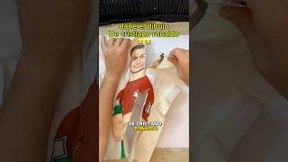 Dañe el dibujo de cristiano Ronaldo para hacerlo mejor 😳😭😭 cristianoronaldo arte dibujo [upl. by Sremmus]