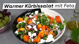 Kürbissalat mit Feta Einfaches und schnelles Rezept für den Herbst [upl. by Haldi]