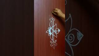 Easy rangoli designs beautiful sides side muggulu learners artytshorts trendingshorts [upl. by Reyotal]