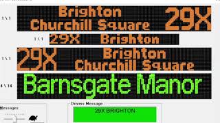 Brighton amp Hove  route 29X  Leisure Centre to Uckfield Bus Stn announcements and display [upl. by Orestes]