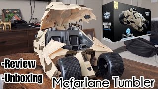 Mcfarlane Camo Tumbler Batmobile Review W figures  Gold Label Amazon Exclusive [upl. by Ahtiekahs958]