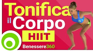 Allenamento Completo HIIT Addominali Gambe Glutei Braccia Pettorali Spalle e Schiena [upl. by Gnot]