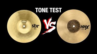 Cheap vs Expensive Cymbal  Quick Tone Test  Sabian SBR vs HHX Splashes [upl. by Zasuwa]