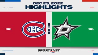 NHL Highlights  Canadiens vs Stars  December 23 2022 [upl. by Pedaias]