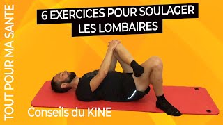 Soulager la douleur lombaire  6 exercices kiné à faire [upl. by Ahseetal768]