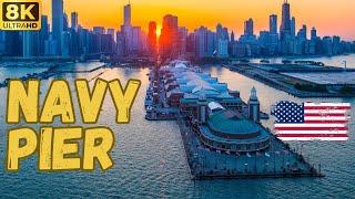 【8K】Chicago Navy Pier Walk amp Fireworks [upl. by Frankel]