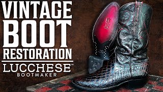 I Restored These RARE Gator LUCCHESE Boots  Total Recraft [upl. by Kiersten]