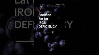 Foods to Eat for IRON DEFICIENCYiron health wellness holistichealths holistichealth nutrition [upl. by Edik]