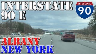 I90 East  Albany  New York  4K Highway Drive [upl. by Nyad]