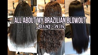 ALL ABOUT MY BRAZILIAN BLOWOUT  Experience amp 1 month before and after [upl. by Cormac729]