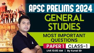 APSC Assam Preparation  APSC Prelims General Studies Previous Year Question Paper  Class 1 [upl. by Eyeleen]