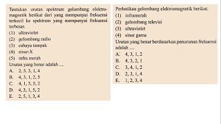 LATIHAN SOAL GELOMBANG ELEKTROMAGNETIK [upl. by Dnarud]