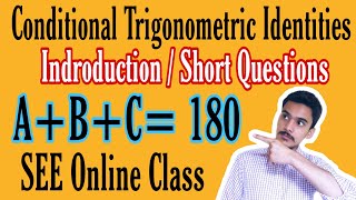 Conditional Trigonometric Identities  Introduction and Short Questins  SEE O Maths Online Class [upl. by Zachary]