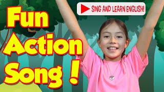 Childrens English Learning  Songs with Lyrics and Actions Hands in the Air [upl. by Bello]