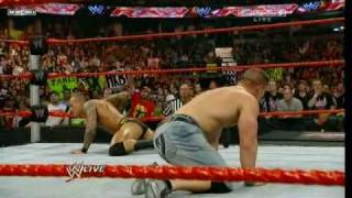 WWE HD  John Cena amp Randy Orton RKO  FU COFinishing Move BEST FINSHER [upl. by Nahtanod]