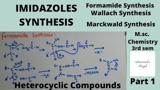 Imidazoles Synthesis part1Heterocyclic ChemistryMSc Chemistry 3rd Semester [upl. by Tye]