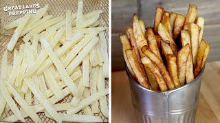 Make REAL Homemade Freezer Fries DIY frozen French fries from scratch w fresh potatoes [upl. by Jandy]