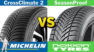 Michelin CrossClimate 2 vs Nokian SeasonProof 2024 Review [upl. by Arelus]