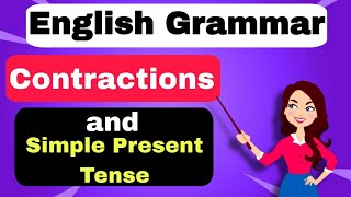 English Practice  English Grammar  Contractions and Simple Present Tense  Learning English [upl. by Norma]