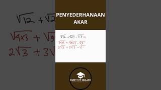 BENTUK PENYEDERHANAAN AKAR maths mathematics [upl. by Lorinda103]