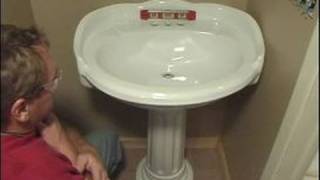 How to Install a Pedestal Sink  How to Level a Sink for Installation [upl. by Damalis502]