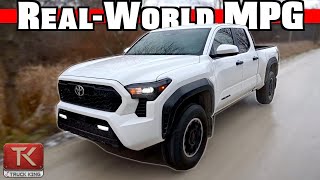 Better MPG Than the Old V6 2024 Toyota Tacoma 24L Turbo MPG Test [upl. by Anyahc]