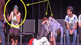 Hypnotist says quotDEEP ASLEEPquot and then goes into the audience [upl. by Alios]