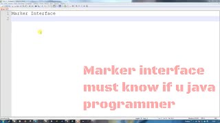 Marker Interface in Java [upl. by Nnylarat963]