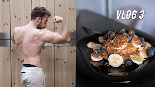 Pancakes Proteicos 60 gr Proteina  Pull Day  Vlog 3 [upl. by Fabi379]