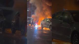 Firefighters working a car fire on 4th of July [upl. by Aerdnael]