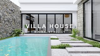 SIMPLE VILLA HOUSE DESIGN 125 X 10 METERS WITH GARDEN  POOL VIEW [upl. by Marlie]