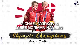 Morkov and Hansen DEN are the Olympic Champions in Men’s Madison  Tokyo 2020 Olympics [upl. by Uwkuhceki937]