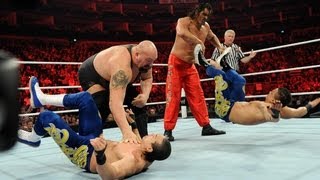 Big Show amp The Great Khali vs Primo amp Epico Raw April 16 2012 [upl. by Gurl445]