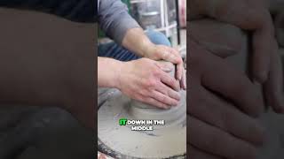 centering 10 pounds of clay the easy way on the pottery wheel [upl. by Areem]