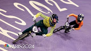 Saya Sakakibara wins gold in womens BMX race USAs Willoughby finishes sixth  Paris Olympics [upl. by Wilburn]