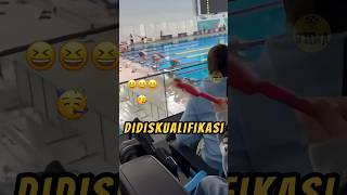 Bocil Ga Sadar Sudah MenDISKUALIFIKASI Atlit❗🤭😂 videoviral lucu renang [upl. by Enaz]