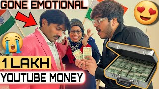 Giving 1 Lakh To My Father 🔥 YOUTUBE MONEY [upl. by Ahsenwahs]